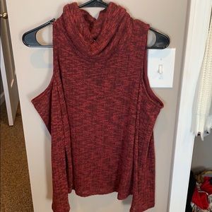 Red high neck sweater SIZE M